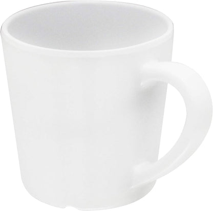 7 oz Mug/Cup Melamine Set of 12- Dishwasher Safe Break-Resistant Coffee Cup Set Reusable Plastic Cup for Latte Cappuccino Cocoa Hot Tea Mocha Home Cafe Restaurants