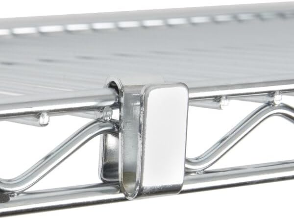 1-3/8" x 5/8" x 1" S-Hook Iron Set of 4- S Clips Wire Shelf System Wire Rack Hook for Shelving Unit Steel Wire Rack Storage Shelving Organizer Home Kitchen Restaurants