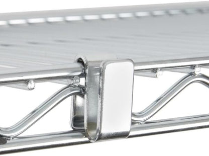 1-3/8" x 5/8" x 1" S-Hook Iron Set of 4- S Clips Wire Shelf System Wire Rack Hook for Shelving Unit Steel Wire Rack Storage Shelving Organizer Home Kitchen Restaurants