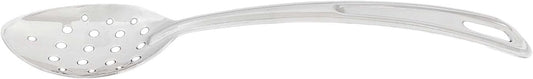 Perforated Curved Basting Spoon Stainless Steel with Hanging Slot- Pot Basting Spoon Utensil Spoon for Mixing Stirring Cooking & Serving Kitchen Accessories Restaurants and Home