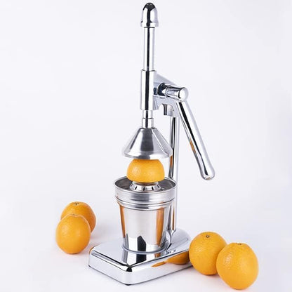 13 3/4" Stainless Steel Manual Fruit Squeezer Juicer Cup Style Citrus Juicer- Easy-to-Clean Heavy-Duty Professional Citrus Juicer Lemon Squeezer Manual Citrus Press & Squeezer Juicer