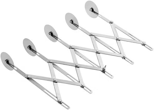 Stainless Steel Adjustable Dough Divider - Pastry Cutter Bakeware Stainless Pizza Slicer Round Dough Cutter Roller Cookie Pastry Knife Divider