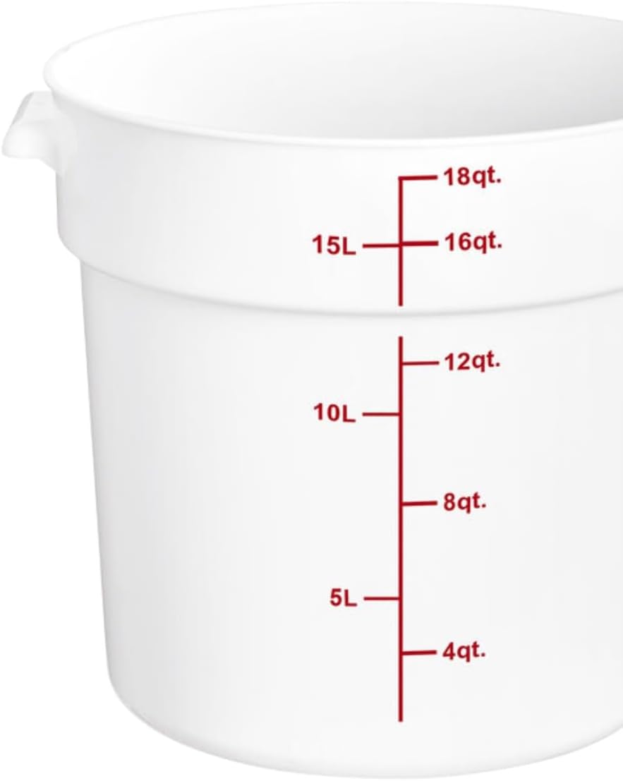 Round Food Storage Container Polypropylene - Commercial Food Storage Containers Meal Prep Containers Reusable Food Containers for Pantry Kitchen Storage Organization