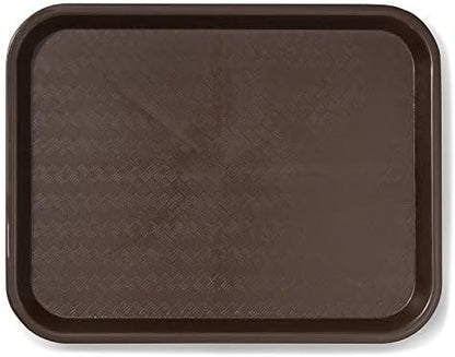 Set of 6 Plastic Fast Food Trays 10-1/2" x 13-5/8" Assorted Colors-Café Standard Cafeteria Fast Food Tray Assorted Colors