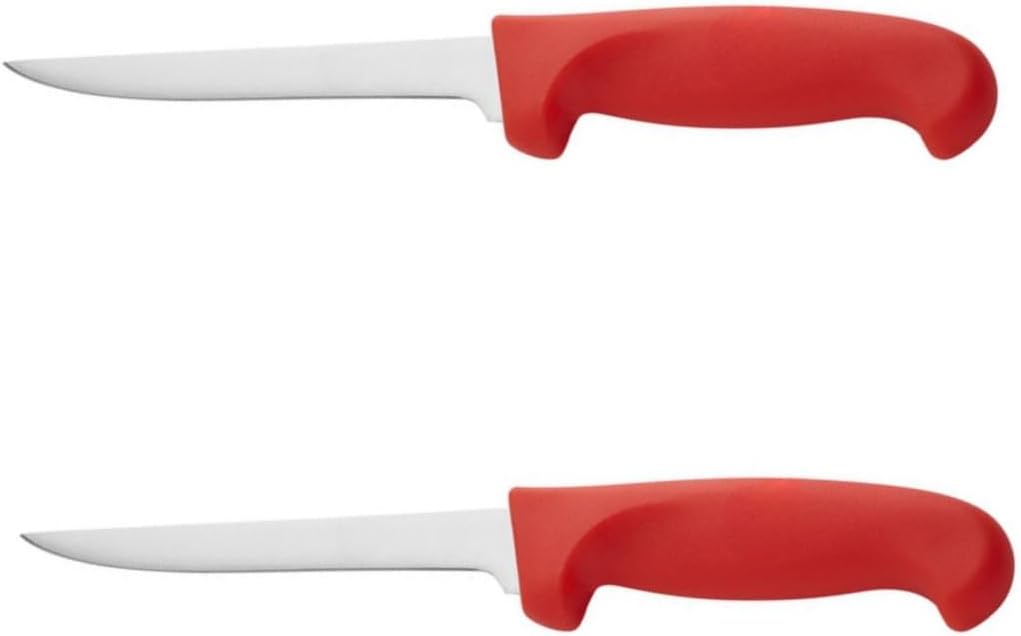 Razor Sharp Multipurpose Kitchen Chef Knives for Meat Vegetable Poultry Cutting with Multicolor Polypropylene Handles