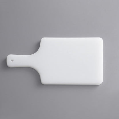 13-7/8" x 6-7/8" x 3/8" Utility Paddle Cutting Board White Plastic- Non-Skid Thick Plastic Chopping Board Cutting Boards for Meat Vegetables Dishwasher Safe Home Kitchen Restaurants