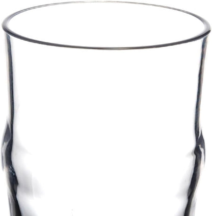 English Pub Glass Polycarbonate with Starburst Heavy Base Clear Color Comes in each- Pint Glass British Beer Glass Classics Craft Beer Glass Tumbler Pub Beer Glass
