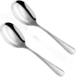 Luxor Spoon Stainless Steel Set of 2- Serving Utensils Spoon Flatware Basting Serving Cutlery Kitchen Tableware Buffet Serving Utensils for Home Kitchen and Restaurant
