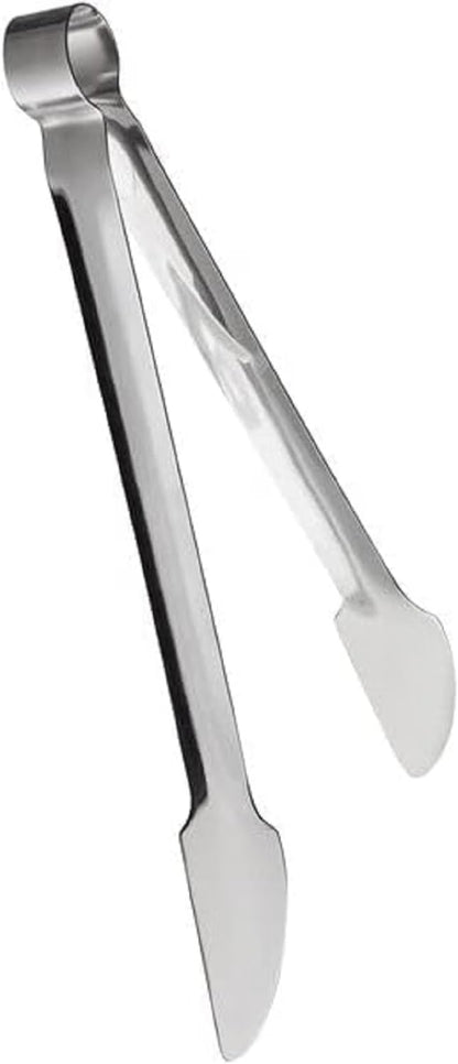 Hamburger Tong Stainless Steel- Heavy Duty Flipping Tongs Multifunctional Stainless Steel Food Tongs for Beefsteak Bread Hamburger BBQ Meats Pizza Pies Bread Fish