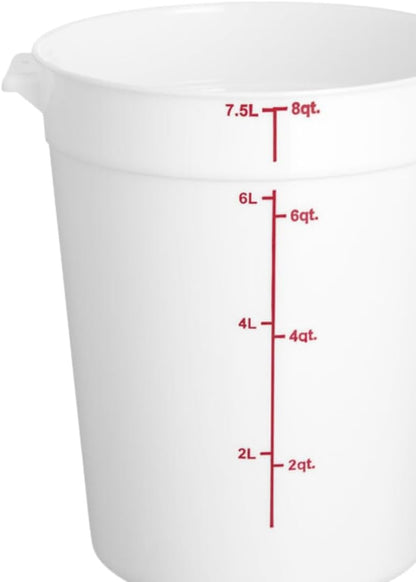 Round Food Storage Container Polypropylene - Commercial Food Storage Containers Meal Prep Containers Reusable Food Containers for Pantry Kitchen Storage Organization