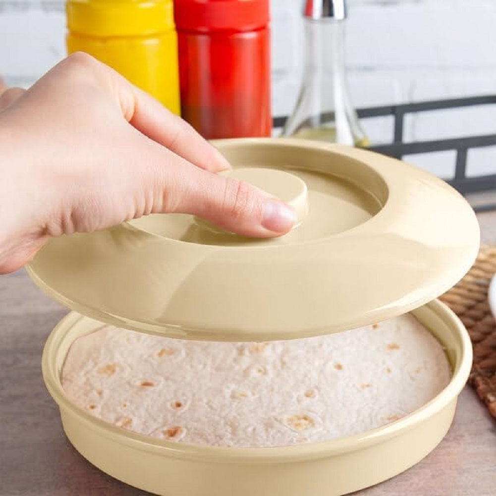 8-1/4” Tortilla Server with Lid Melamine Set of 12 - Tortilla/Pancake Keeper Food Container Perfect for Keeping Tortillas Pancakes and Waffles Warm Dishwasher Safe