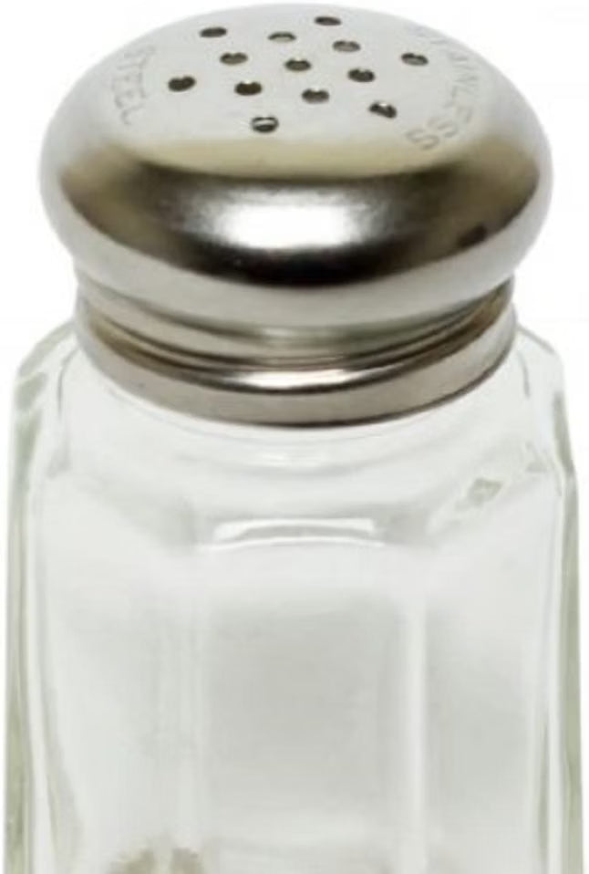 Paneled Spices Glass Shaker with Stainless Steel Cap Set of 12- Paneled design Spice Shakers Salt Pepper Shakers Spice Jars Table Accessories Counter for Kitchen Restaurants