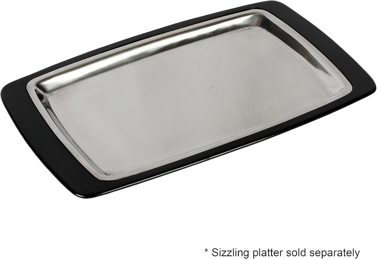 13" x 8" Rectangular Bakelite Underliner fits 11" x 7-1/5" Stainless Steel Sizzling Platter - Rectangular Sizzle Platter Underliner Base Restaurant Home Kitchen