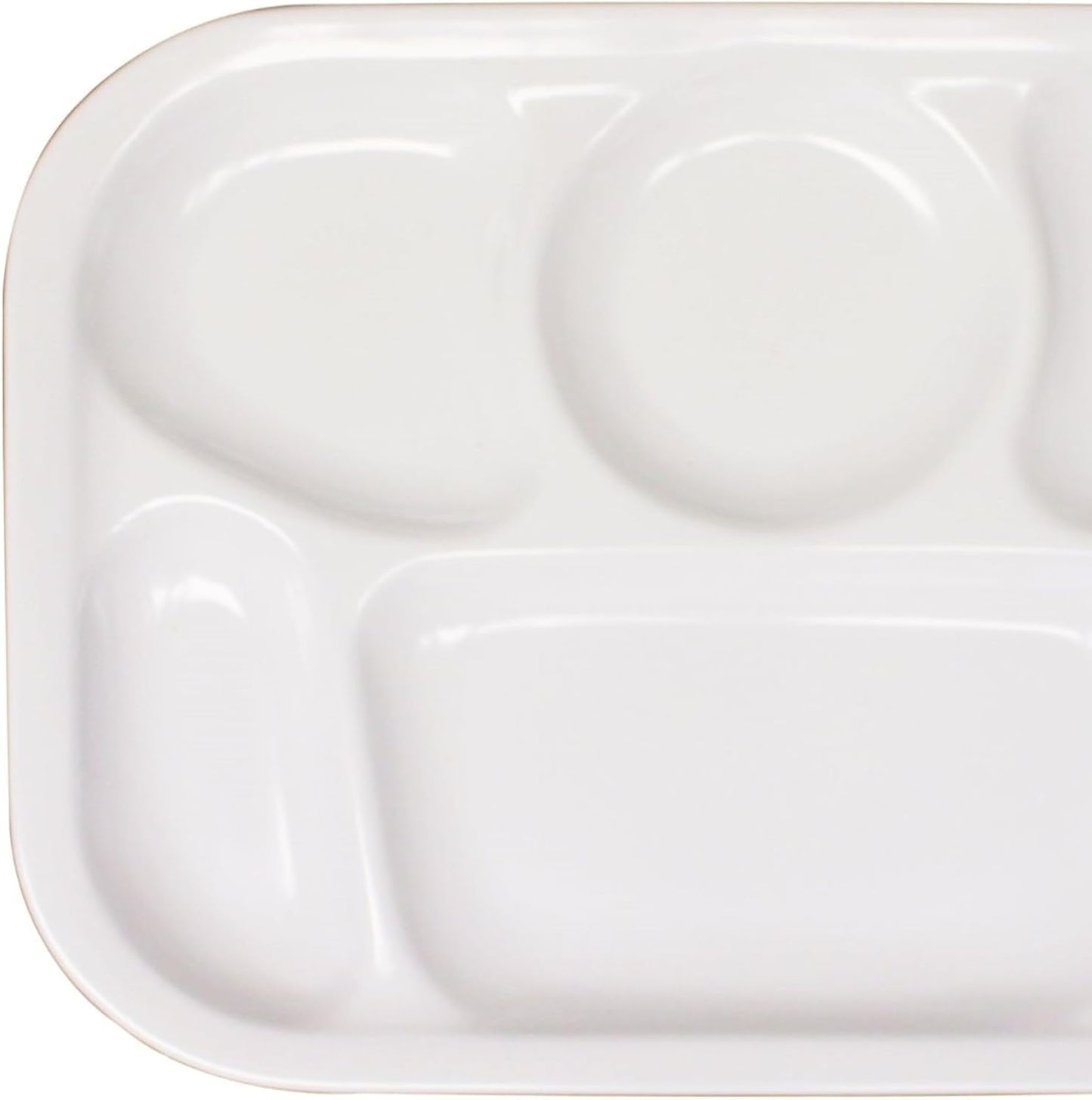 13" x 9-1/2" Compartment Tray Melamine Set of 12 - Dishwasher Safe Break-Resistant Serving Platter Dinner Plates Portion Plates for Dinner Home Restaurants