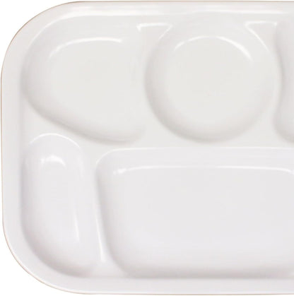 13" x 9-1/2" Compartment Tray Melamine Set of 12 - Dishwasher Safe Break-Resistant Serving Platter Dinner Plates Portion Plates for Dinner Home Restaurants