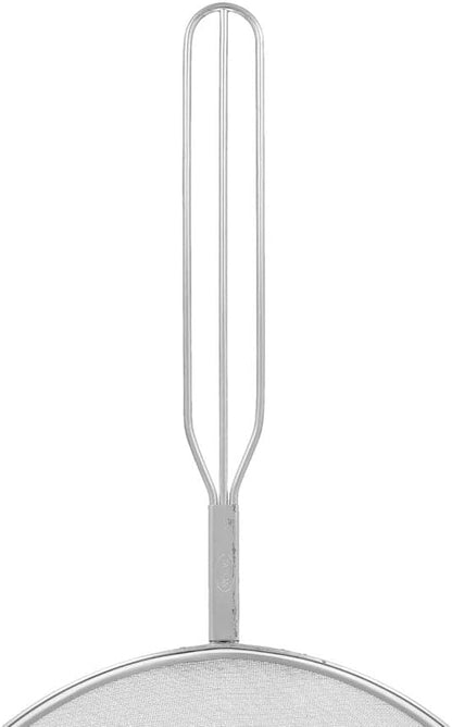 Mesh Oil Skimmer Stainless Steel - Mesh Strainer Skimmer Fine Mesh Strainer Perfect for Skimming Grease Foam Sift Strain Drain Rinse Vegetables Pastas Tea