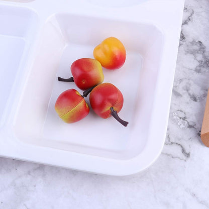 60 oz Rectangular 4-Section Tray Passion Melamine - Dishwasher Safe Serving Bowl Dipping Sauce Dishes Sauce Bowls for Dips Chips Veggies Fruits Home Restaurants