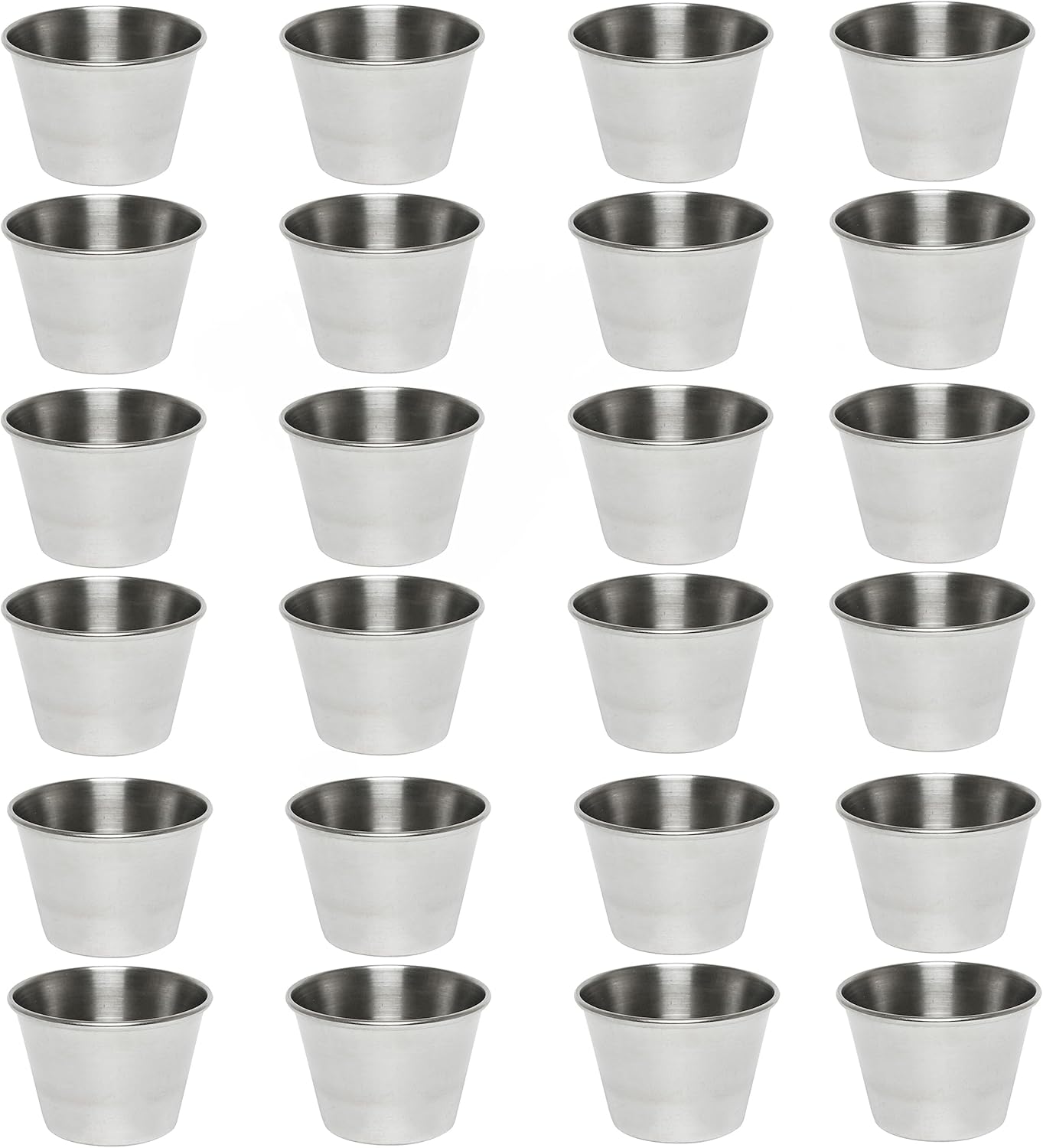 Stainless Steel Condiment Sauce Cups - Individual Round Condiments Cups Ramekins Dipping Sauce Cup Portion Dipping Sauce Kitchen Cups