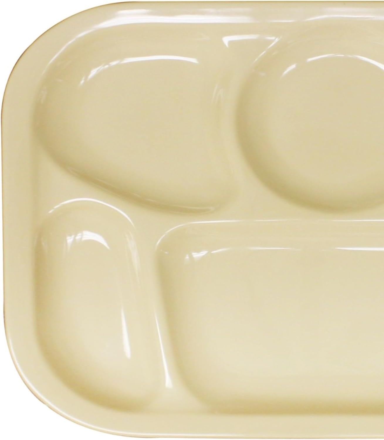 13" x 9-1/2" Compartment Tray Melamine Set of 12 - Dishwasher Safe Break-Resistant Serving Platter Dinner Plates Portion Plates for Dinner Home Restaurants