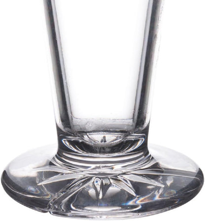 Pilsner Glass Polycarbonate with Starburst Heavy Base Clear Color - Beverage Plastic Drinking for Bar Craft Beer Glass Pilsner Glass Beer Cup & Other Lighter Beers Beer Gifts