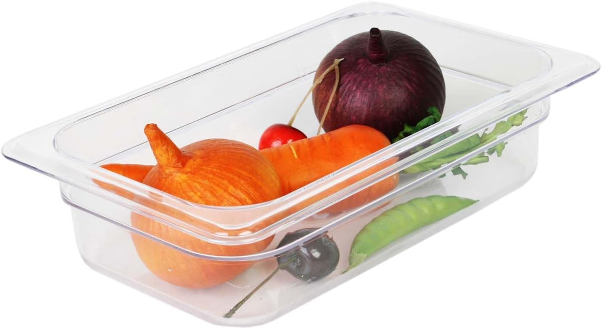 Deep Polycarbonate Food Pan - Commercial Restaurant Food Storage Containers Hotel Pans for Catering Buffets Restaurants Fruits Vegetables Corns