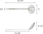Round Wire Skimmer Nickel Plated- Mesh Strainer Skimmer Kitchen Utensil Food Strainer Skimmer Spoon for Cooking Sieve Sifters Rice Quinoa Pasta Fruits Vegetables