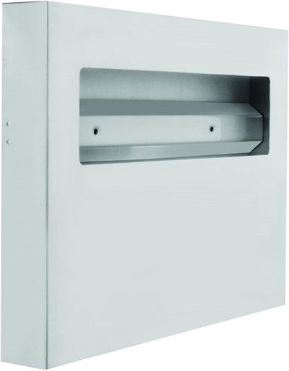 15-5/8" x 11-1/2" x 2" Stainless Steel Toilet Seat Cover Dispenser Fits 500 Sheets - Wall Mounted Toilet Seat Cover Holder for Commercial Office Restaurants Hospitals Schools