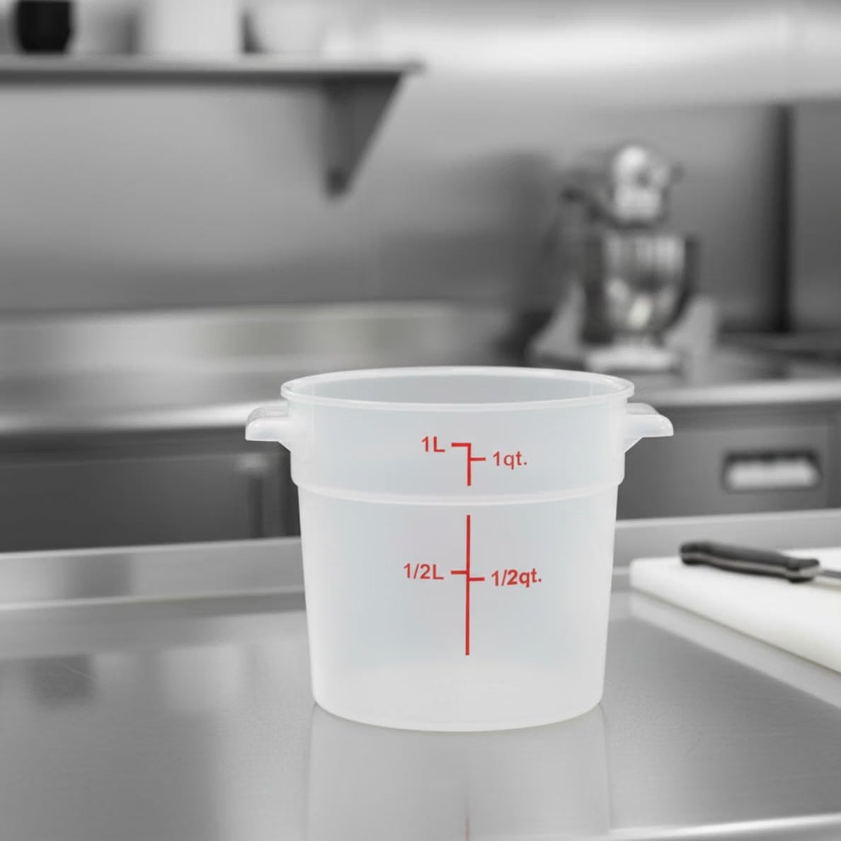 Round Food Storage Container Translucent Polypropylene- Commercial Food Storage Containers Meal Prep Containers Reusable Food Containers for Pantry Kitchen Storage Organization