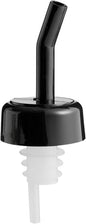 Flow Liquor Pourer with Black Collar Acrylonitrile Set of 12- Liquor Bottle Pourers Shot Dispenser Liquor Bottle Pourers Alcohol Pourers Bar Bartender Accessories