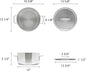 Aluminum Brazier Pot with Cover 6mm Thickness- Heavy Weight Cookware Braiser Pan Braising Pan Perfect Roasting Baking Sauteing Searing and Pan Frying Mirror-Finished