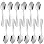 Set of 12 Stainless Steel York - Stainless Steel Silverware Flatware Cutlery Kitchen Tableware Set for Home and Restaurant