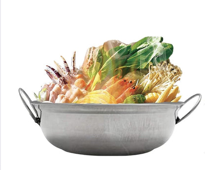 Stainless Steel Round Wok Chafer Body with Lid- Round Chafing Dish Chaffing Servers with Cover Food Warmer for Home Restaurant Parties Buffets