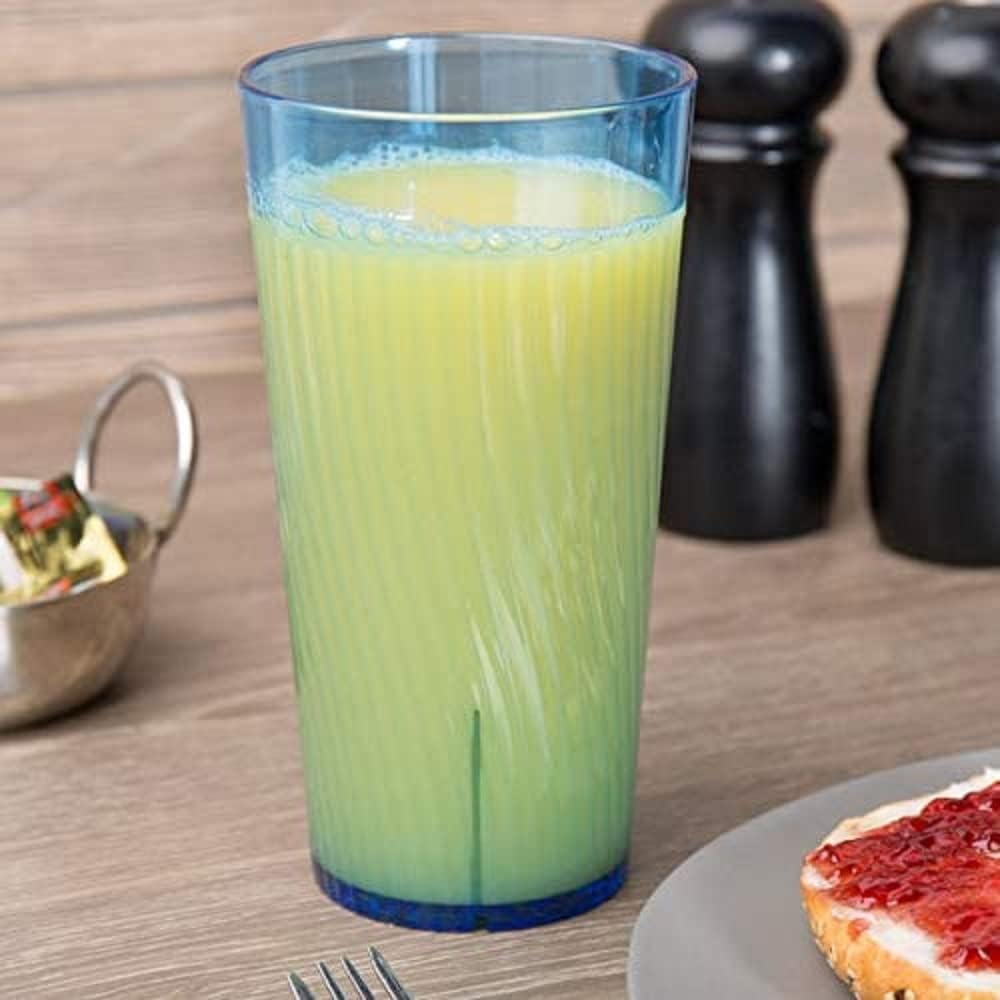 Belize Tumbler/Drinking Cups Green Polycarbonate Set of 12 - Premium Iced Tea Glasses Stackable Reusable Drinking Glasses Dishwasher Safe Break-Resistant for Home Restaurants