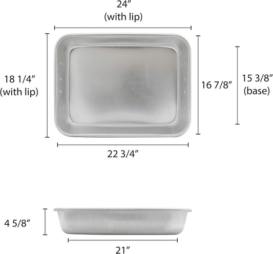 Rectangular Roaster Pan Aluminum - Roasting Pan Turkey Roaster Pan Broiler Pan Great for Chicken Lamb and Vegetable