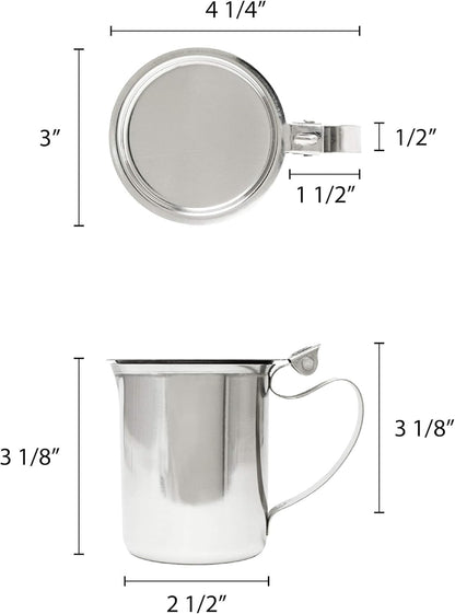 10 oz. Stainless Steel Creamer Server Set of 2- for Milk Coffee Cream Salad Dressing Maple Syrup Sugar Espresso Machine for Restaurant Cafes Home Used