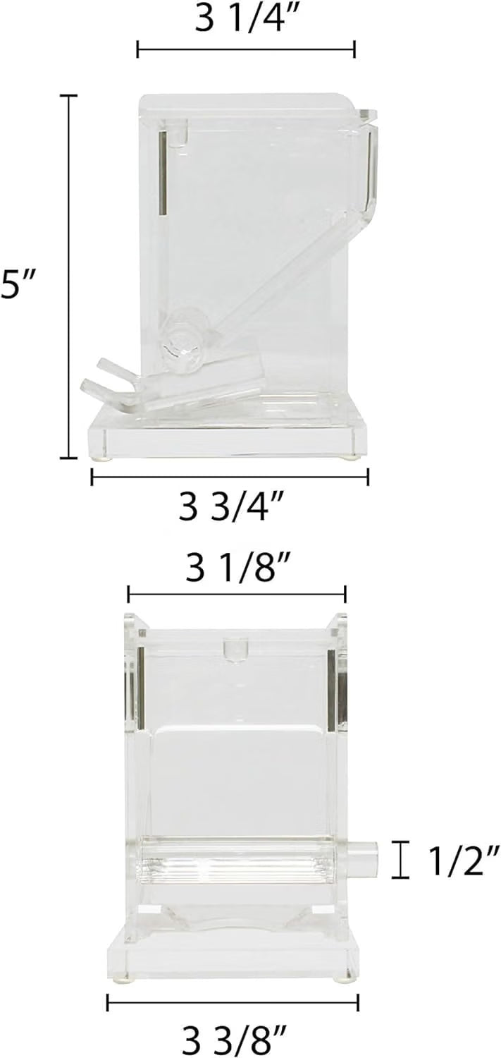 3-5/8" x 3-3/4" x 4-7/8" Acrylic Toothpick Dispenser Easy lift top for refills Clear Color- Toothpick Holder Reusable Toothpick Holder Dispenser for Home Kitchen Restaurant