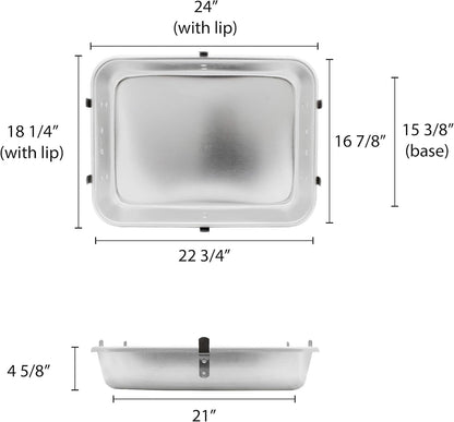 Rectangular Roaster Pan Aluminum - Roasting Pan Turkey Roaster Pan Broiler Pan Great for Chicken Lamb and Vegetable