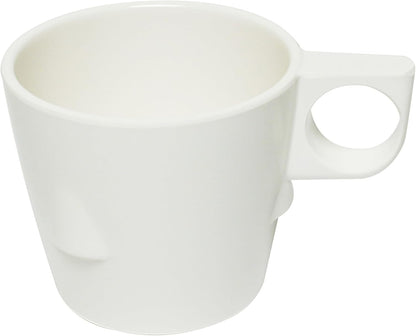 7 oz Stacking Cup Melamine Set of 12- Dishwasher Safe Break-Resistant Coffee Cup Set Reusable Plastic Cup for Latte Cappuccino Cocoa Hot Tea Mocha Home Cafe Restaurants