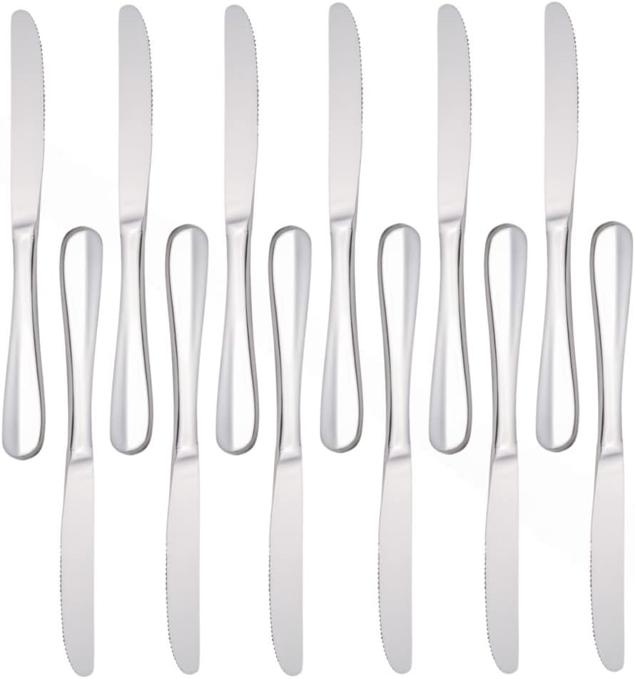 Set of 12 Stainless Steel - Steel Flatware Silverware Cutlery Kitchen Tableware for Home Restaurant for Stirring Coffee Dessert Cake Ice Cream Cappuccino