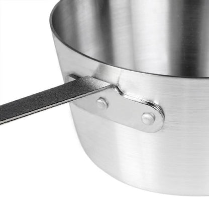 Aluminum Fryer Saucepan with Front Stem Catcher- Deep Frying Pot Deep Fryer for Fast Cooking and Easy Cleaning for Soup Pot French Fries Stews Mirror-Finished