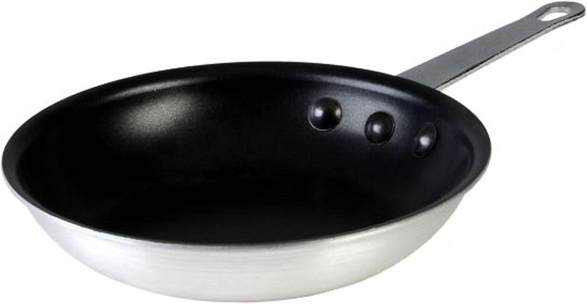 Nonstick Frying Pan Aluminum Skillet with Plated Iron Riveted Handle - Mirror-Finish Skillet Cookware Egg Pan Omelet Pans Professional Cooking Pan Chefs Pan Dishwasher Safe