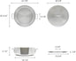 Aluminum Brazier Pot with Cover 6mm Thickness- Heavy Weight Cookware Braiser Pan Braising Pan Perfect Roasting Baking Sauteing Searing and Pan Frying Mirror-Finished