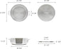 Aluminum Brazier Pot with Cover 6mm Thickness- Heavy Weight Cookware Braiser Pan Braising Pan Perfect Roasting Baking Sauteing Searing and Pan Frying Mirror-Finished