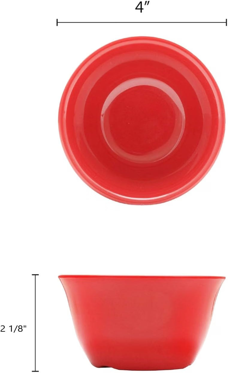 Bouillon Cup Color Melamine Set of 12- Dishwasher Safe Break-Resistant Reusable Bowls Serving Soup Bowl Broth Cups Soup Bowls Ice Cream Dipping Sauce