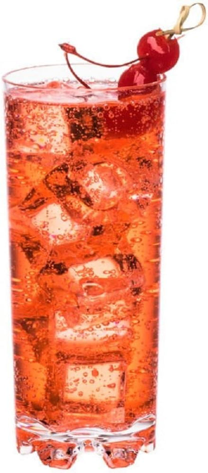 Classic Tumbler Polycarbonate with Footed Heavy Base Clear Color- Highball Drinking Glass Clear Tall Glass Cup Water Glass Mojito Glass Cup Cocktail Glass