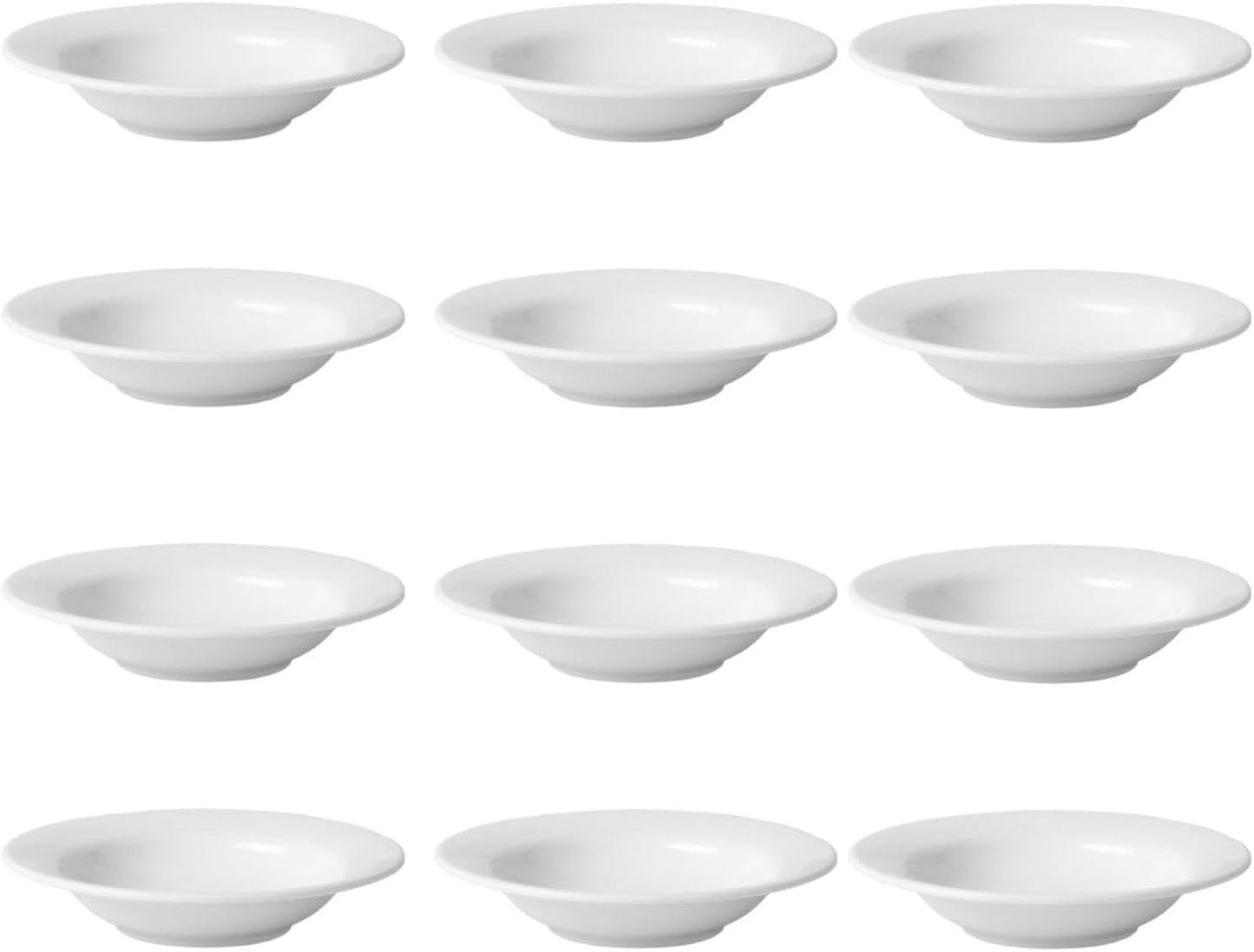 Salad Bowls Melamine Set of 12- Dishwasher Safe Break-Resistant Reusable Bowls Serving Bowl Soup Bowls for Fruits Salad Kitchen Restaurants