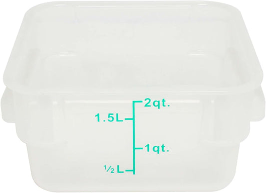 Polycarbonate Square Food Storage Container - Commercial Food Storage Containers Meal Prep Containers Reusable Food Containers for Pantry Kitchen Storage Organization