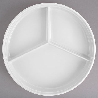 8-1/4” Deep Divided Server Melamine Set of 12- Dishwasher Safe Break-Resistant Serving Platter Serving Plates Portion Plates for Dinner Home Kitchen Restaurants