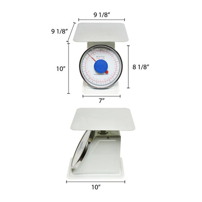 Mechanical Kitchen Flat Platform Weighing Food Scale- Heavy Duty Portion Control Mechanical Kitchen and Food Scale Industrial Dial Scale for Kitchens and Restaurants