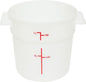 Round Food Storage Container Polypropylene - Commercial Food Storage Containers Meal Prep Containers Reusable Food Containers for Pantry Kitchen Storage Organization